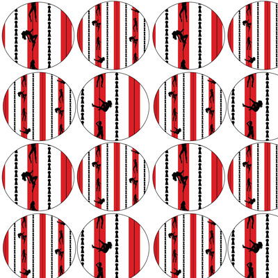 Polka Dot Delight - Custom Red and White Stripper Pole-ka dots -