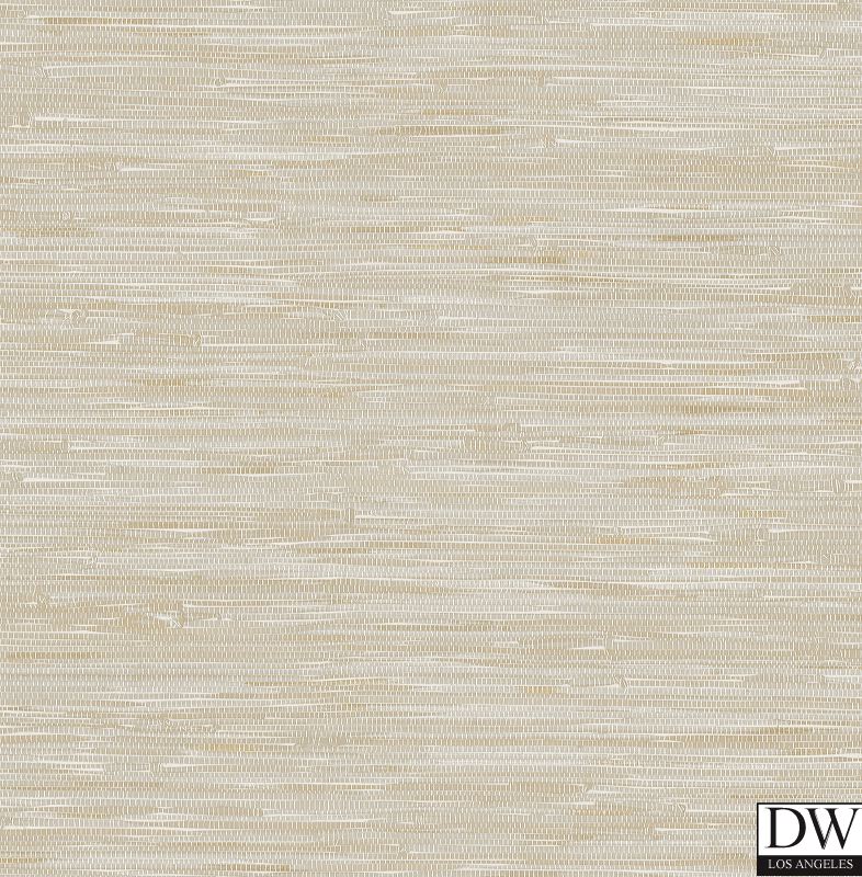 Beige Grey Faux Grasscloth Wallpaper