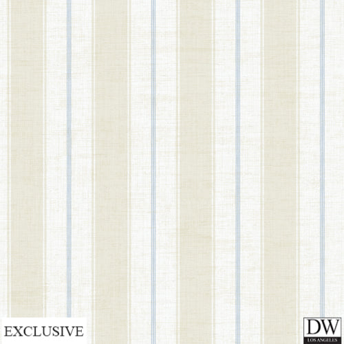 Seaward Beige Stripe Wallpaper