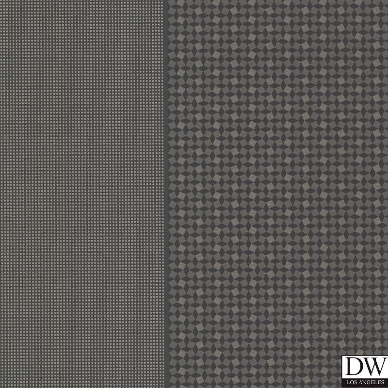 Mitra Black Geometric Stripes Wallpaper