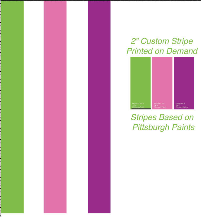 Steve's 2" Stripe Custom Wallpaper - Any Width - Any Color! - Pa