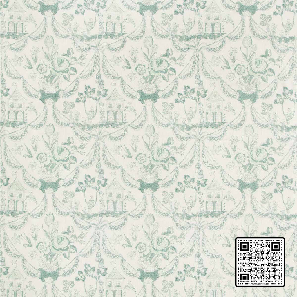  BIRD & SWING HB LINEN TURQUOISE TEAL  MULTIPURPOSE available exclusively at Designer Wallcoverings