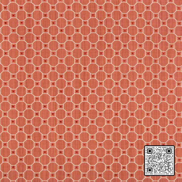  TANNEURS WOVEN COTTON - 49%;RAYON - 36%;RAYON CHENILLE - 15% CORAL RUST  UPHOLSTERY available exclusively at Designer Wallcoverings