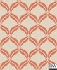 Petals Orange Ogee Wallpaper