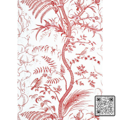  BIRD AND THISTLE PAPER BURGUNDY/RED   WALLCOVERING available exclusively at Designer Wallcoverings