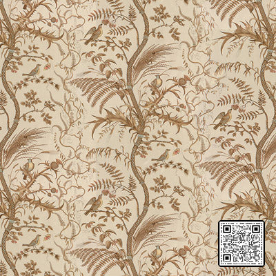  BIRD AND THISTLE COTTON PRINT COTTON BEIGE   MULTIPURPOSE available exclusively at Designer Wallcoverings