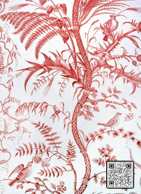  BIRD AND THISTLE COTTON PRINT COTTON BURGUNDY/RED   MULTIPURPOSE available exclusively at Designer Wallcoverings