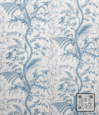  BIRD AND THISTLE COTTON PRINT COTTON LIGHT BLUE   MULTIPURPOSE available exclusively at Designer Wallcoverings