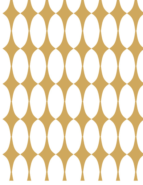 Mod Squad Wallpaper - 103 Mustard Yellow by Beverly Hills Wallpaper - Designer Wallcoverings and Fabrics