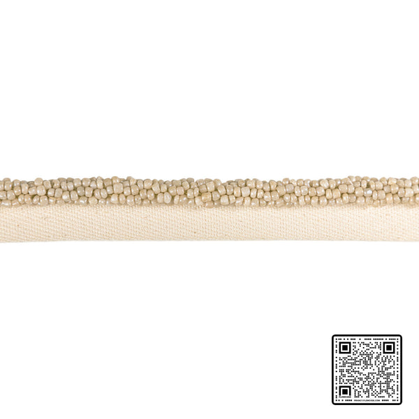  LUXE BEAD CORD GLASS - 75%;COTTON - 25% BEIGE BEIGE  TRIM available exclusively at Designer Wallcoverings