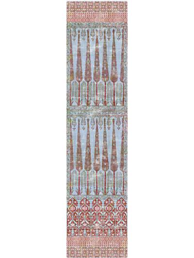 TOPKAPI GARDEN - PANEL - TURQUOISE RED - NICOLETTE MAYER WALLPAPER - WNM1047TOPK at Designer Wallcoverings and Fabrics, Your online resource since 2007