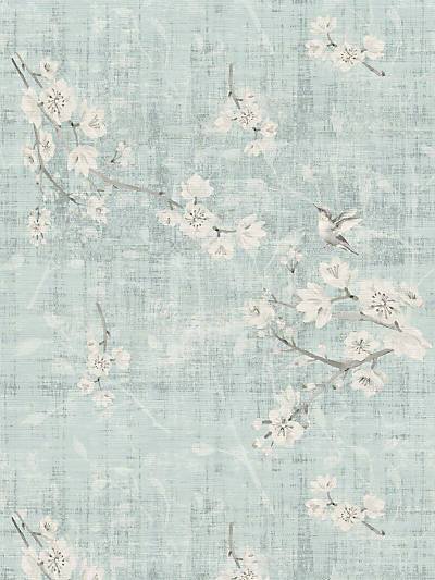 BLOSSOM FANTASIA - SKY - NICOLETTE MAYER WALLPAPER - WNM1052BLOS at Designer Wallcoverings and Fabrics, Your online resource since 2007