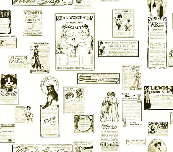 Al's Antique Vintage Newspaper - Walls on Demand Print - Pattern