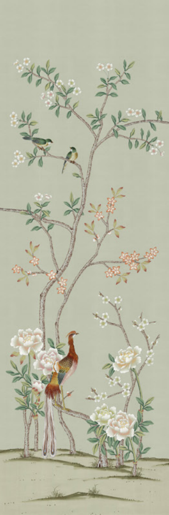Et Cie Blossom Garden in Olive Panel #9