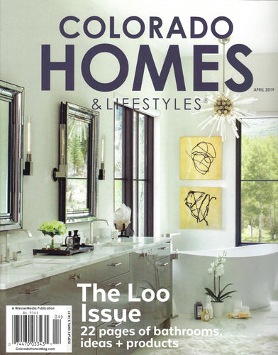 Beverly Hills Banana Leaf featured in Colorado Homes' "The Loo Issue"!
