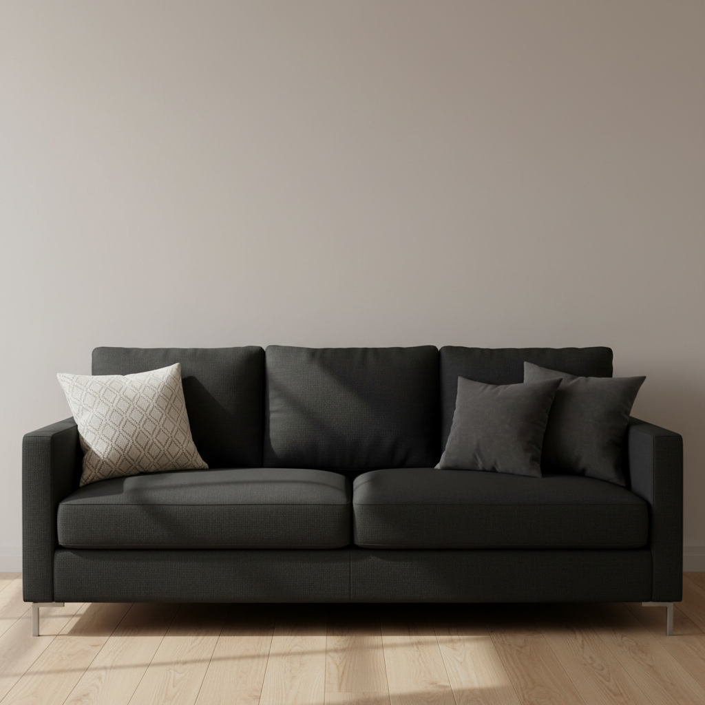 Big Stone Gap Slate Black Contemporary black & charcoal | Architectural Fabrics