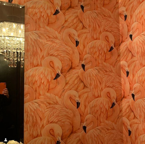Denise Richards Is Very into Erika Girardi’s Flamingo Wallpaper (and We Are Too)