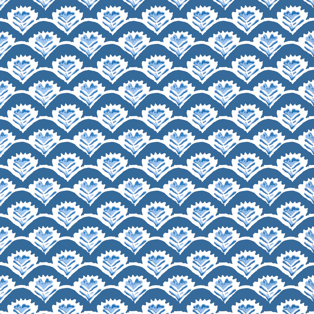 Emily Navy Wallpaper | Thibaut Wallpaper - Thibaut Wallpaper