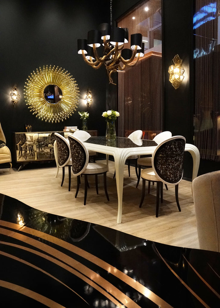 Special Item: Merveille Real Feather Dining Table by KOKET