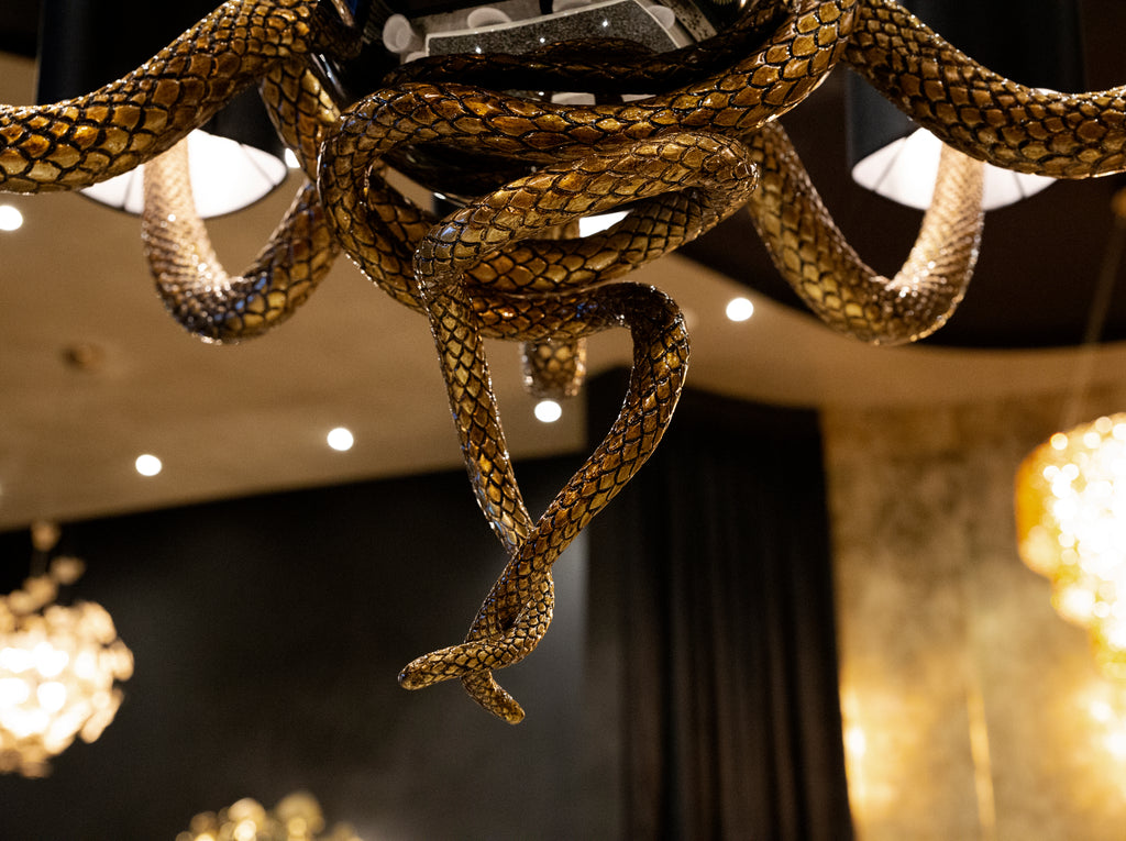 Special Item: Serpentine Gold Chandelier by KOKET