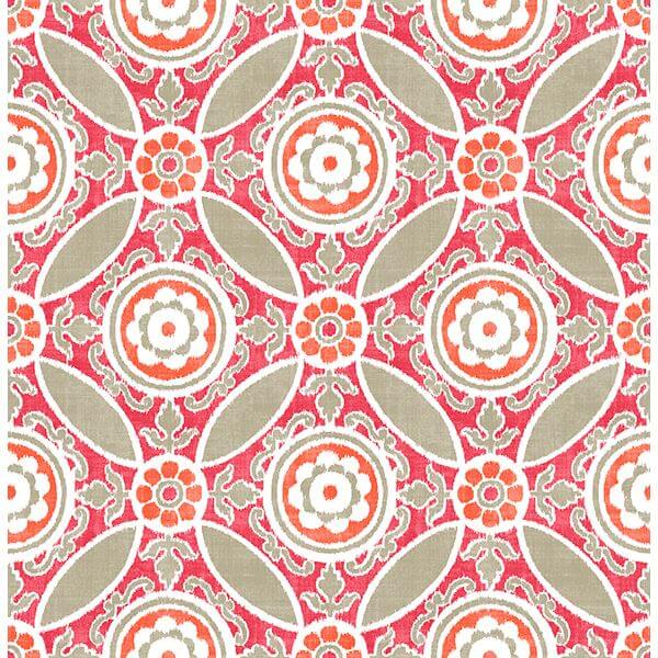 Maya - Pink Residential Wallcovering | Jeffrey Stevens