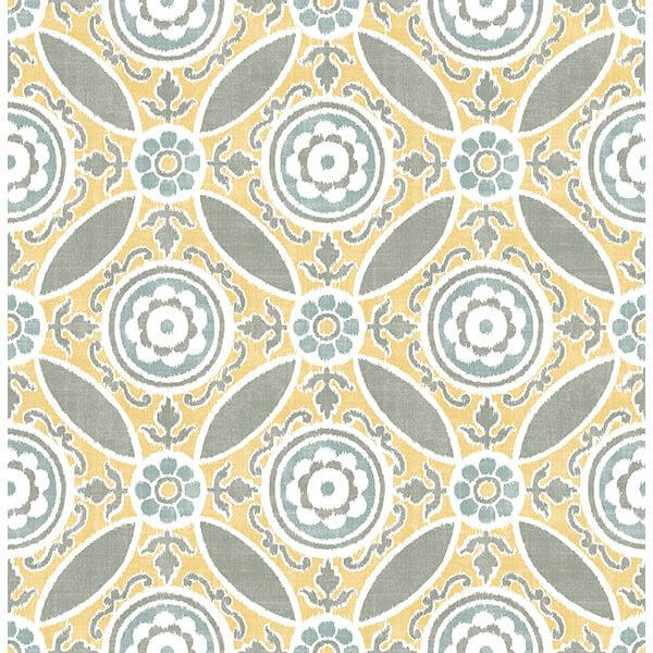 Maya - Yellow Residential Wallcovering | Jeffrey Stevens