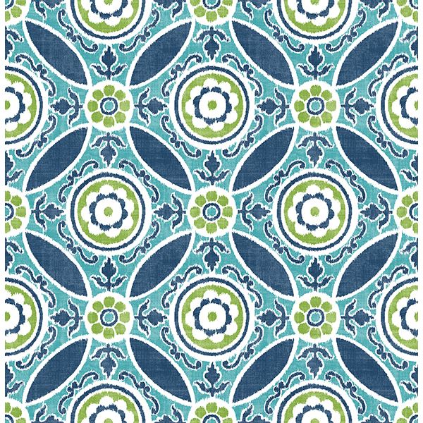 Maya - Teal Residential Wallcovering | Jeffrey Stevens