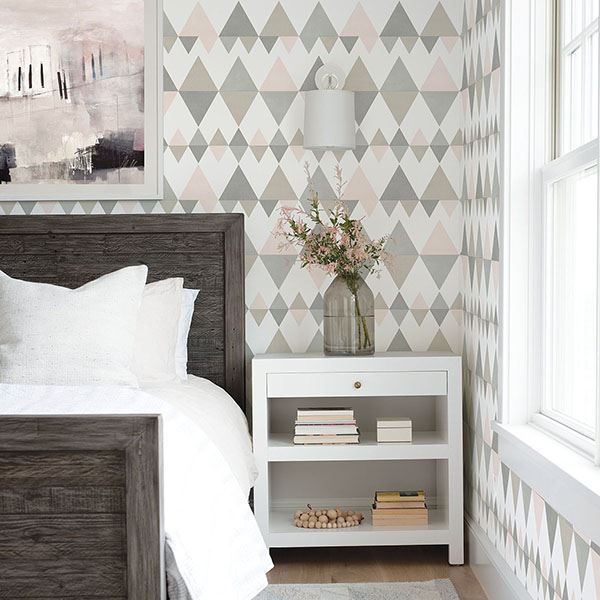 Trilogy, Light Pink Wallcoverings | Malibu Wallcovering