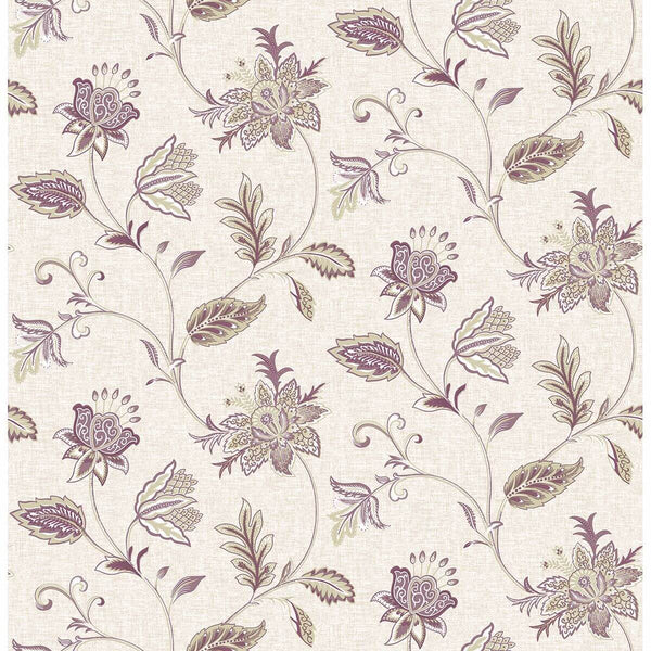 Georgette, Burgundy Wallcoverings | LA Walls