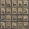 Brass Vintage P.O. Boxes Wallcovering, Brass