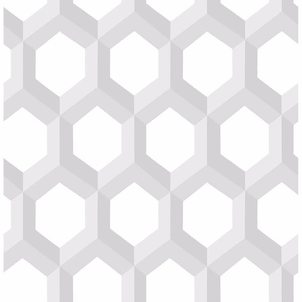 Hex, Grey Wallcoverings | Malibu Wallcovering