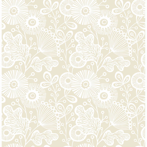 Ana, Cream Wallcoverings | Malibu Wallcovering