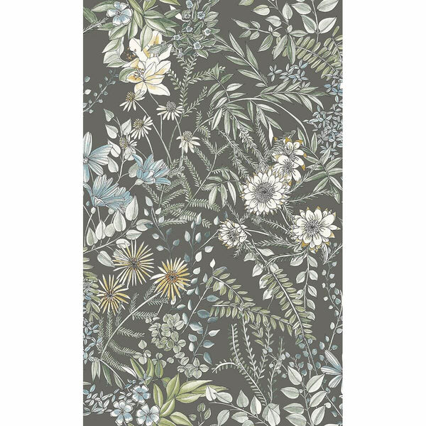 Full Bloom, Taupe Wallcoverings | Malibu Wallcovering