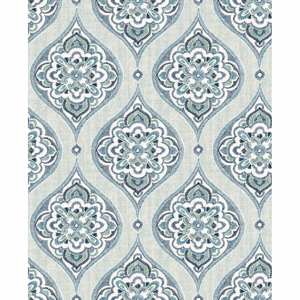 Adele, Aqua Wallcoverings | Malibu Wallcovering