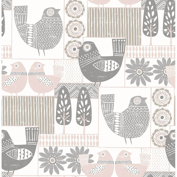 Hennika, Light Pink Wallcoverings | Malibu Wallcovering