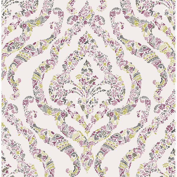 Featherton, Pink Wallcoverings | Malibu Wallcovering