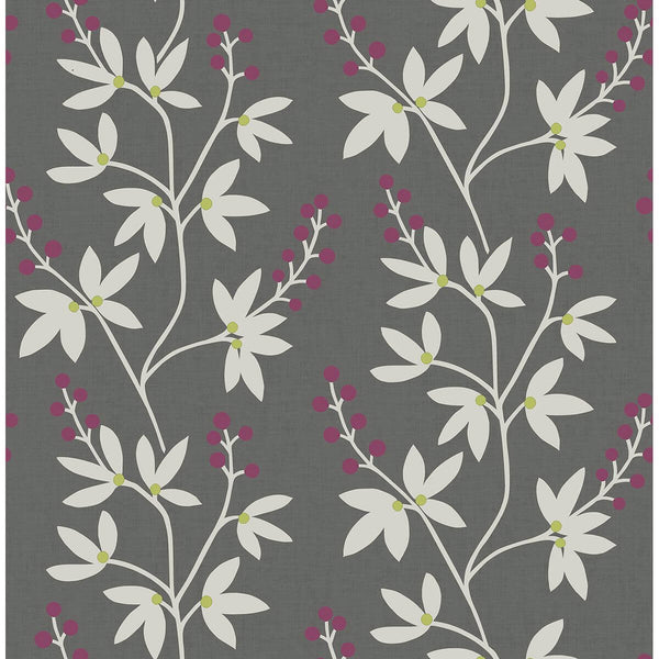 Linnea Elsa, Charcoal Wallcoverings | Malibu Wallcovering