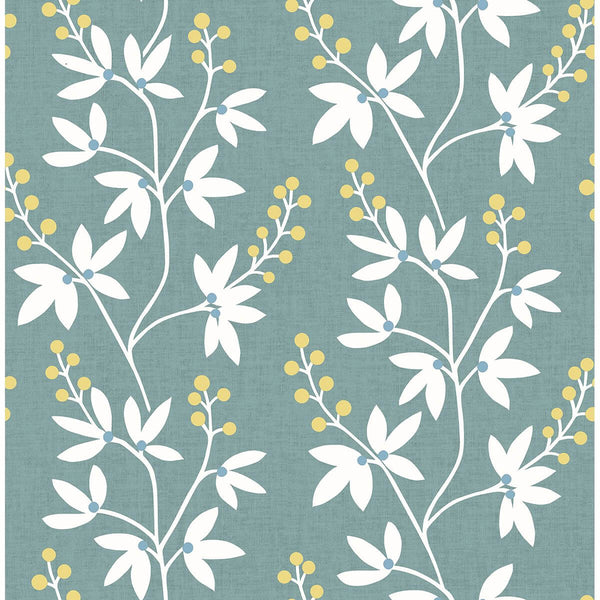 Linnea Elsa, Teal Wallcoverings | Malibu Wallcovering