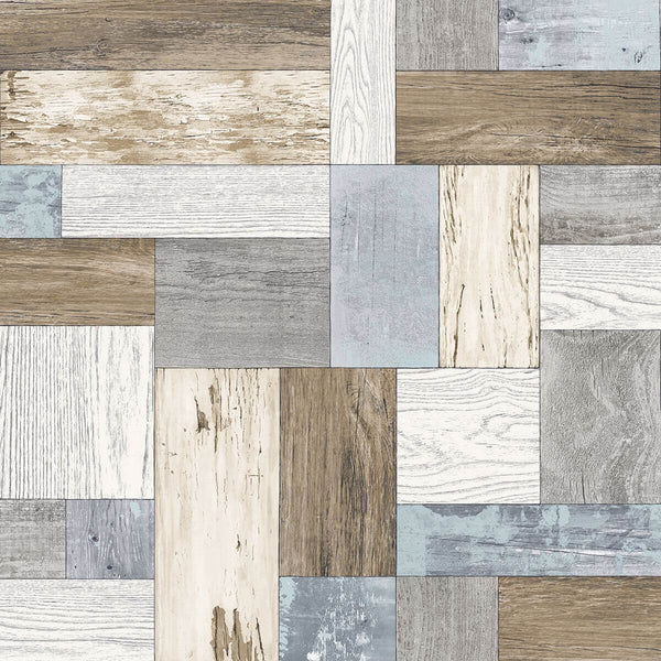 Knock on Wood, Multicolor Wallcoverings | Malibu Wallcovering