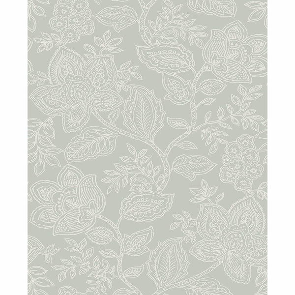 Larkin, Pale Green Wallcoverings | Malibu Wallcovering