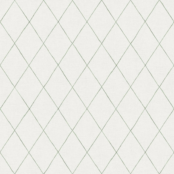Rhombus - Green Residential Wallcovering | Jeffrey Stevens