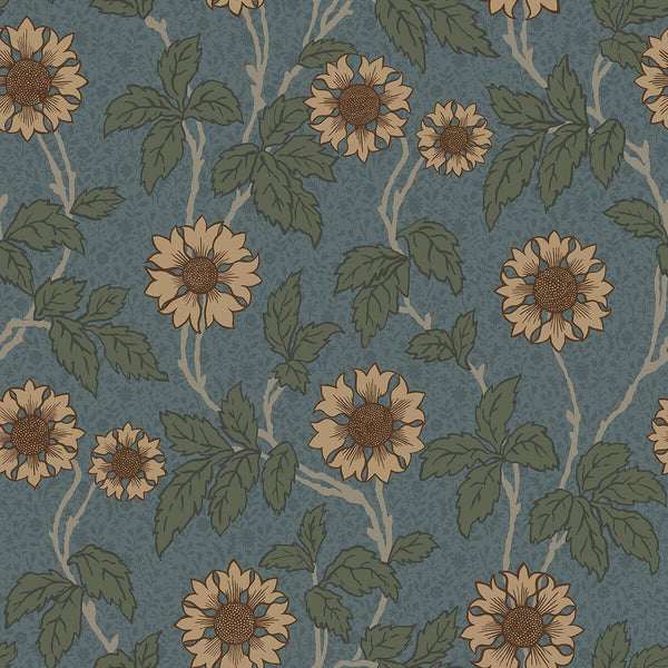 Leilani - Blue Residential Wallcovering | Jeffrey Stevens