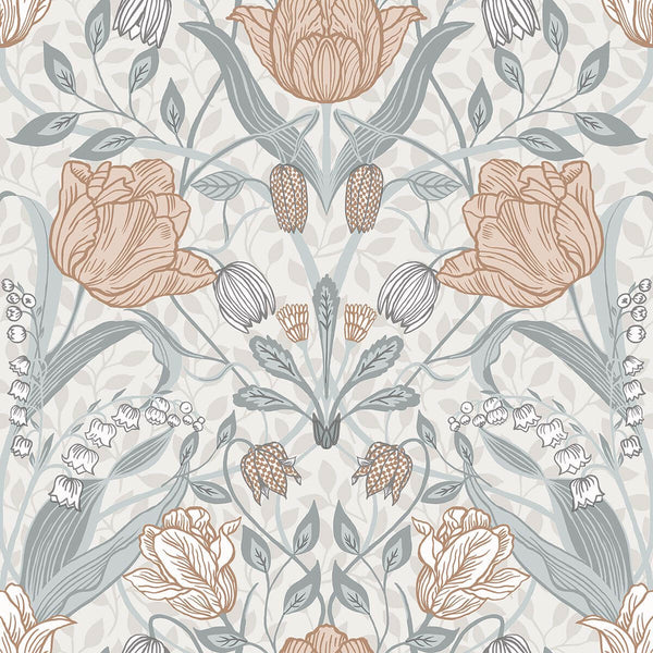Tulipa, Off White Wallcoverings | Malibu Wallcovering