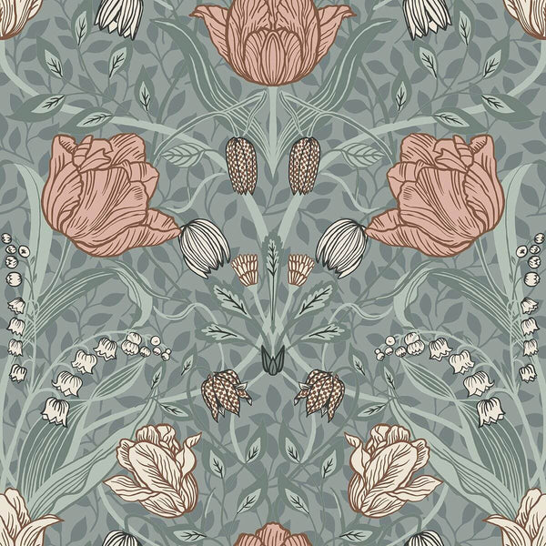 Tulipa, Sage Wallcoverings | Malibu Wallcovering