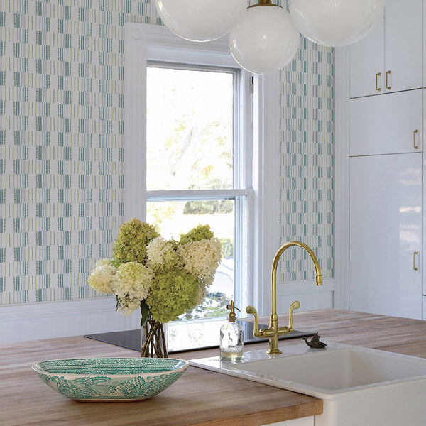 Burgen, Teal Wallcoverings | Malibu Wallcovering