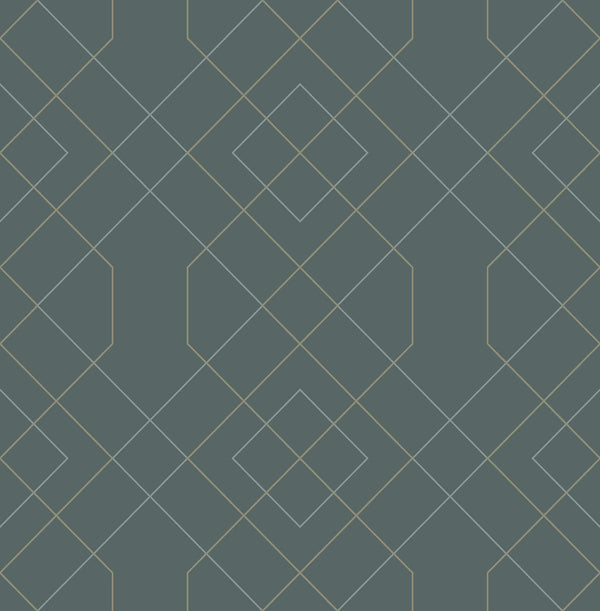 Ballard - Teal Residential Wallcovering | Jeffrey Stevens
