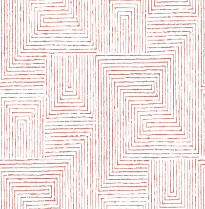 Merritt - Red Residential Wallcovering | Jeffrey Stevens