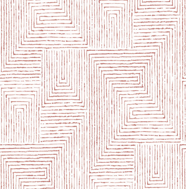 Merritt - Red Residential Wallcovering | Jeffrey Stevens