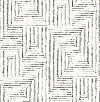 Merritt - Black Residential Wallcovering | Jeffrey Stevens
