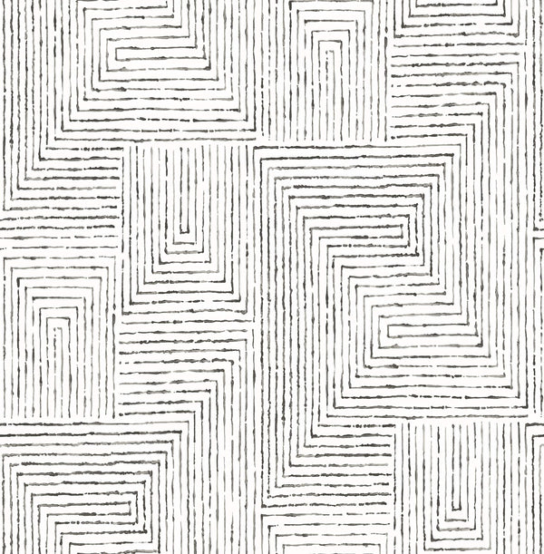 Merritt - Black Residential Wallcovering | Jeffrey Stevens
